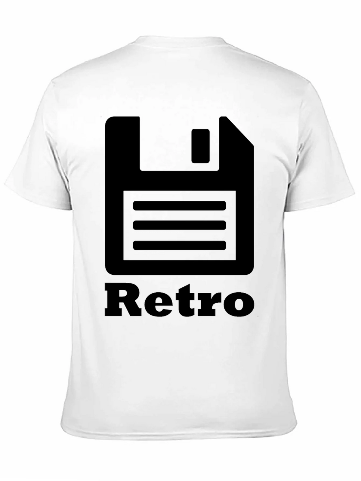 Retro Floppy Disk Black T-Shirt