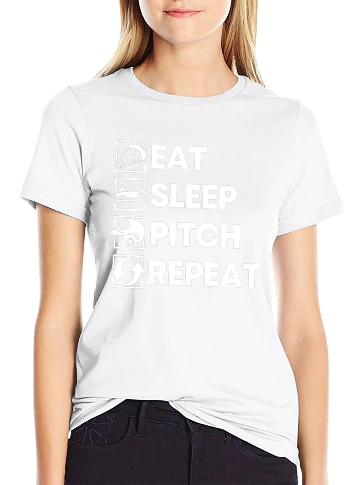 Eat Sleep Pitch Repeat T-Shirt