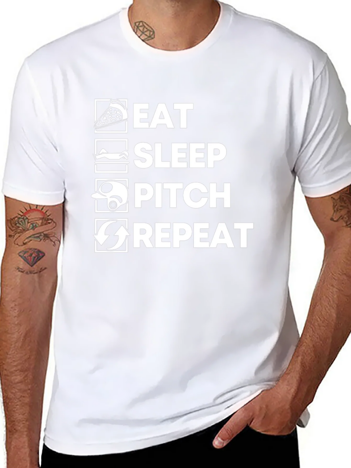 Eat Sleep Pitch Repeat T-Shirt