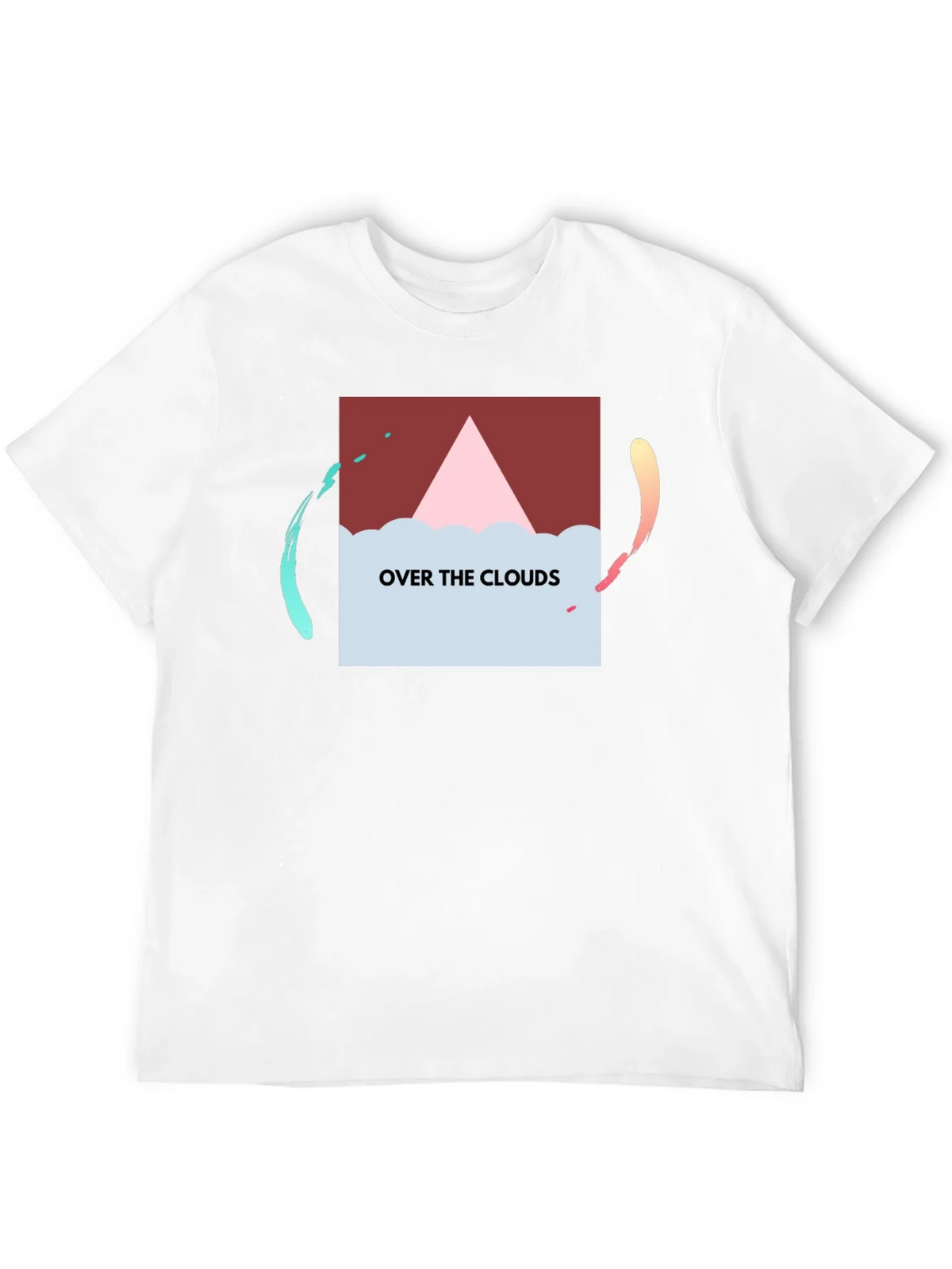 Over the Clouds Graphic Tee - Stylish Black T-Shirt