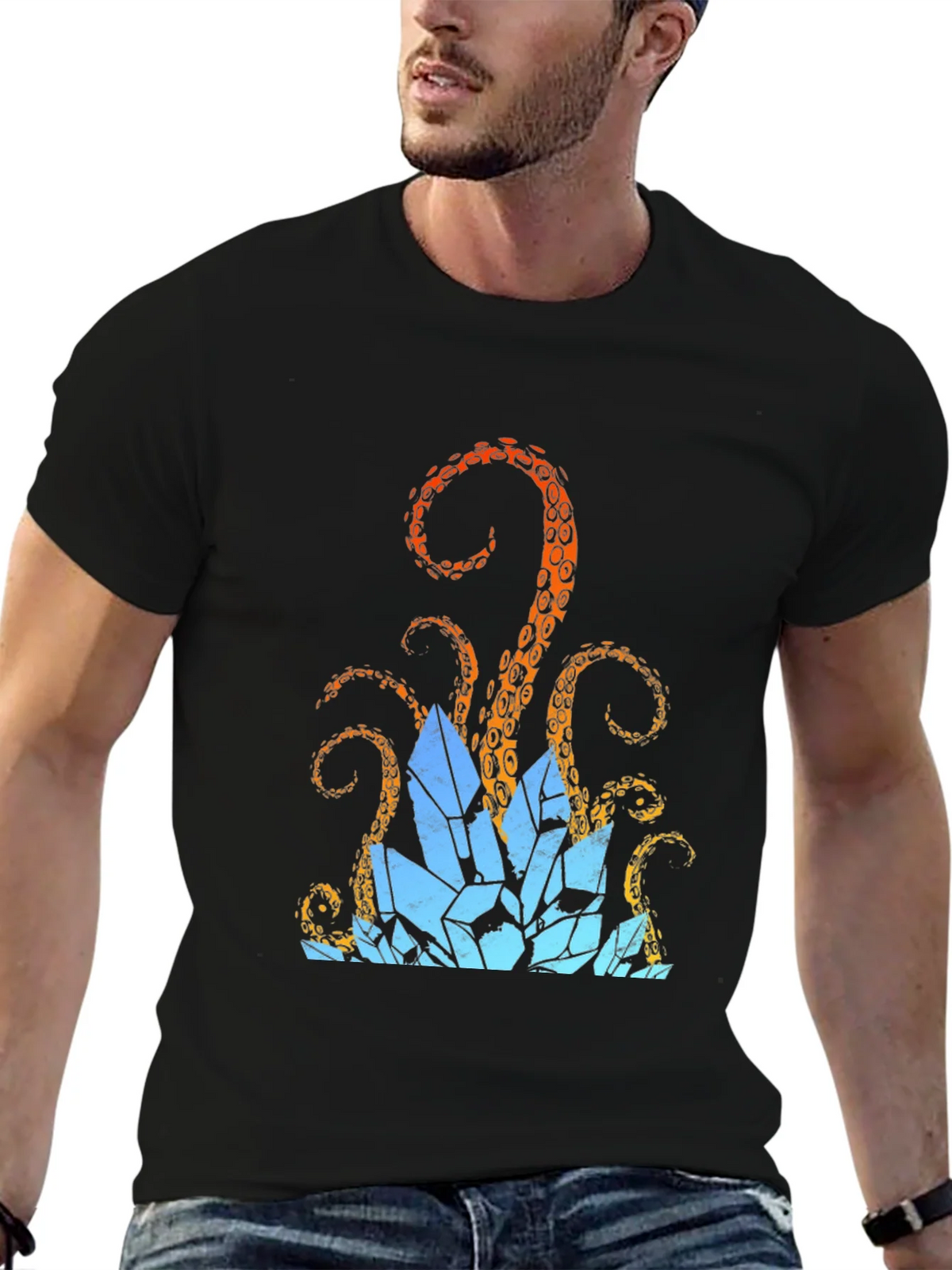 Octopus Crystal T-Shirt - Kraken Tee