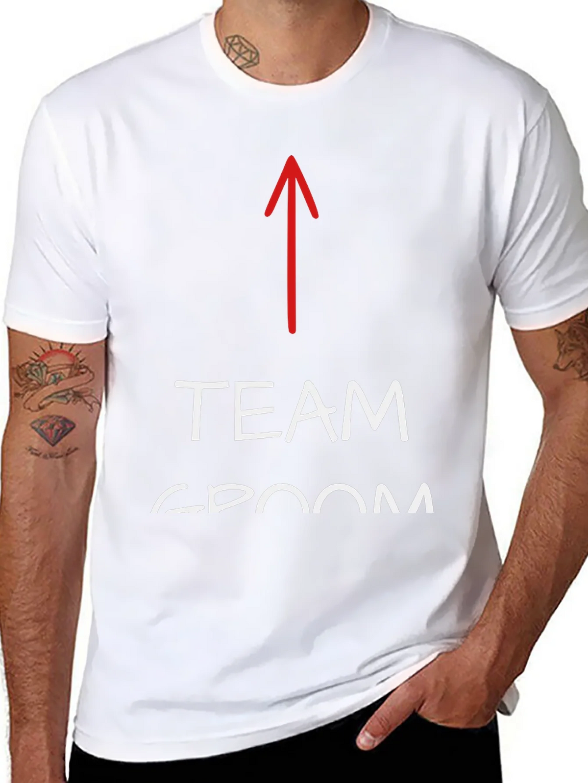 Team Groom T-Shirt - Up Arrow Design