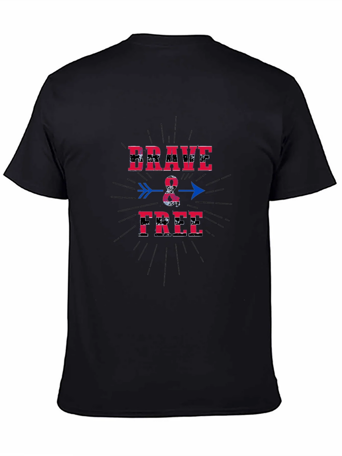 Brave & Free Graphic T-Shirt - Patriotic Design