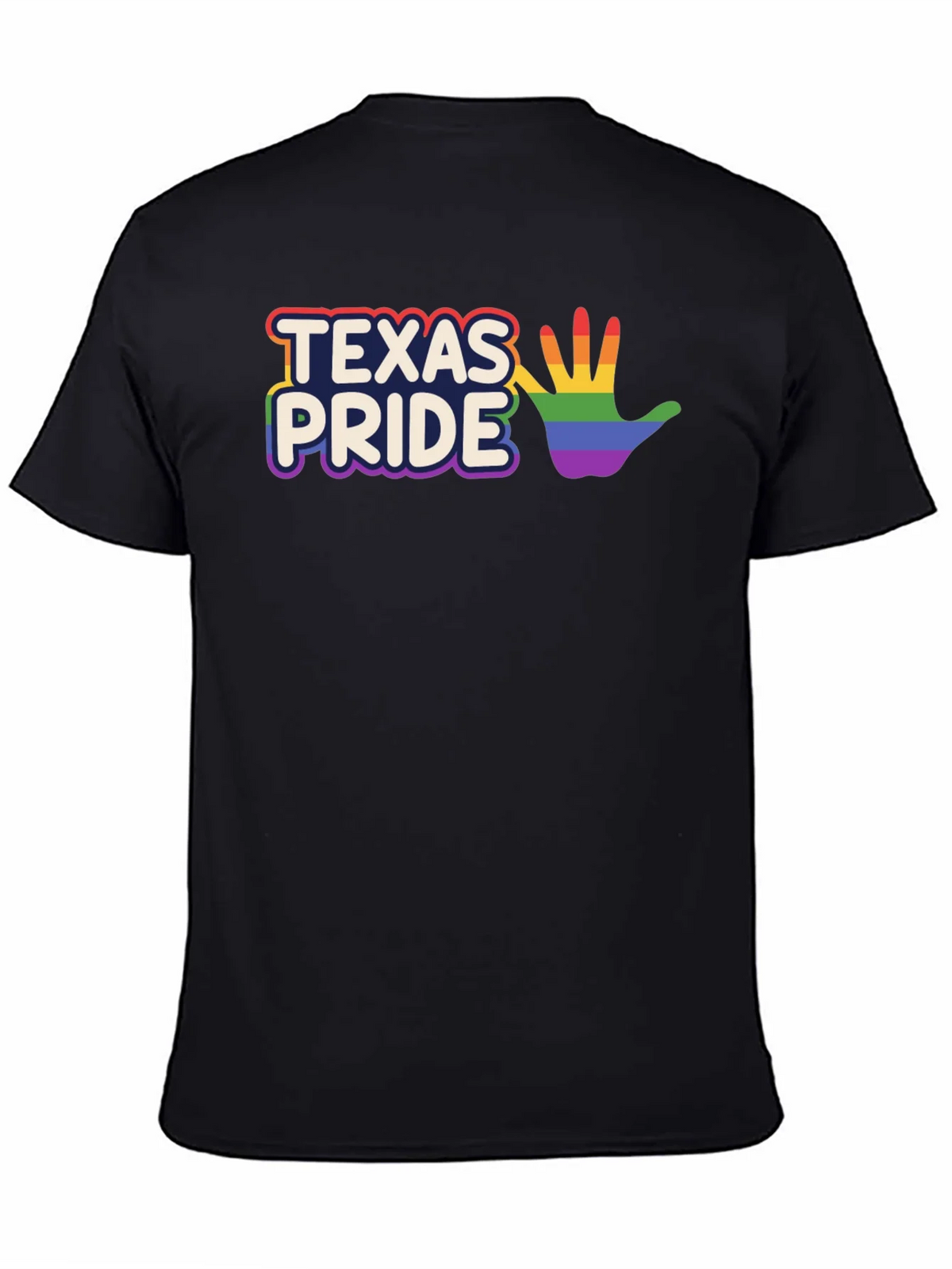 Texas Pride LGBTQ+ Rainbow Hand T-Shirt