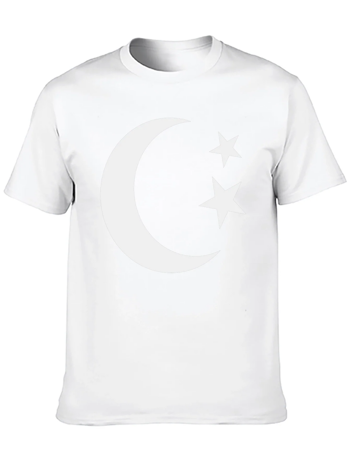 Crescent Moon & Stars Graphic Tee - Black