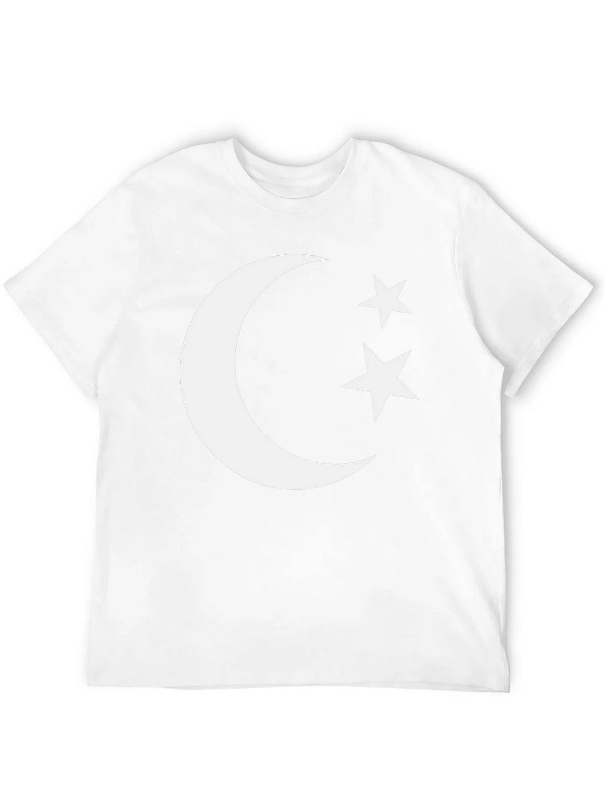Crescent Moon & Stars Graphic Tee - Black