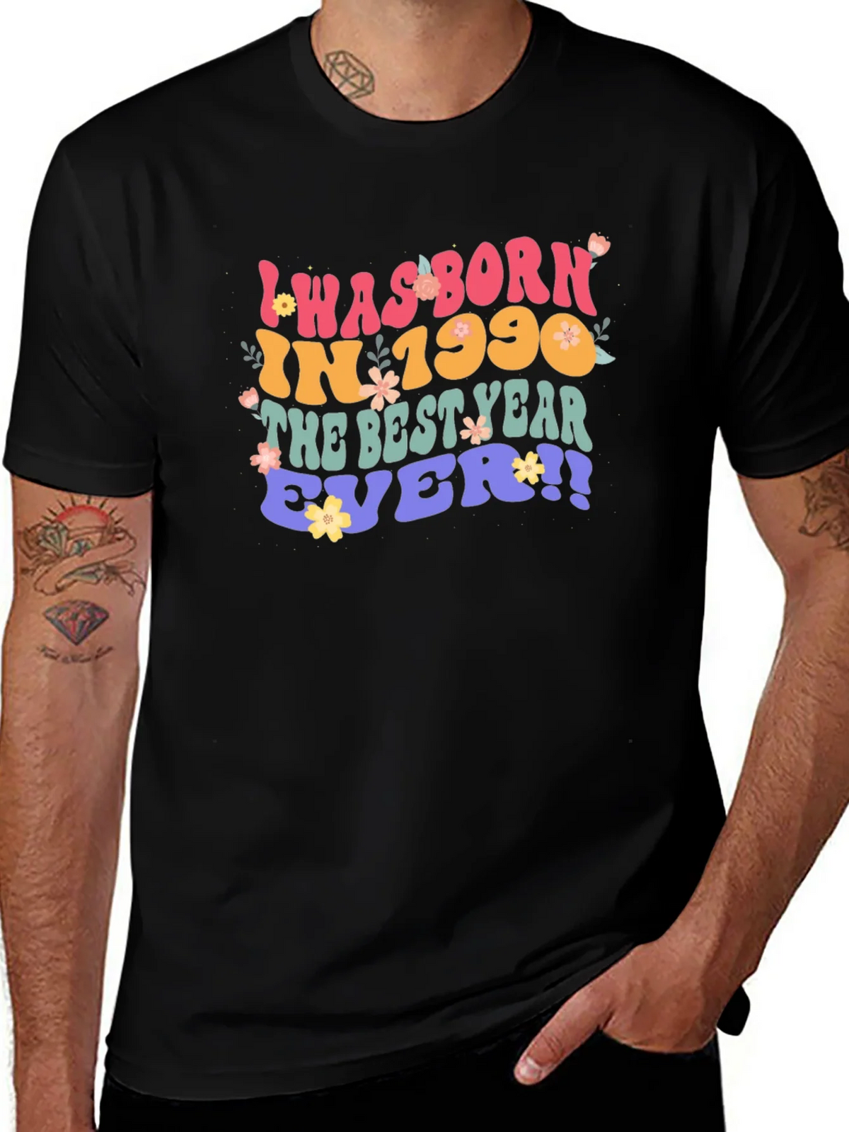 Born in 1990 Retro Style Graphic T-Shirt