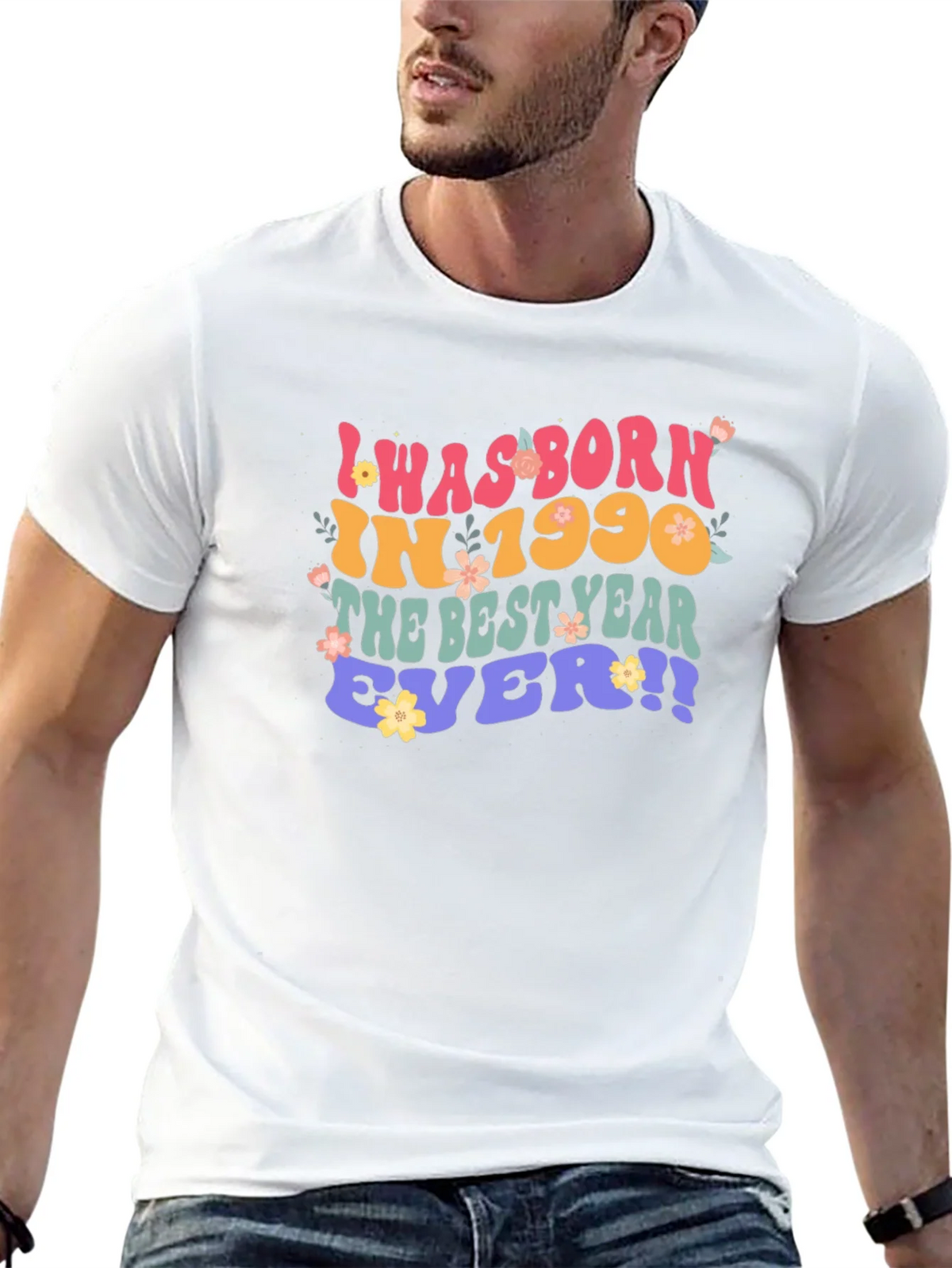 Born in 1990 Retro Style Graphic T-Shirt