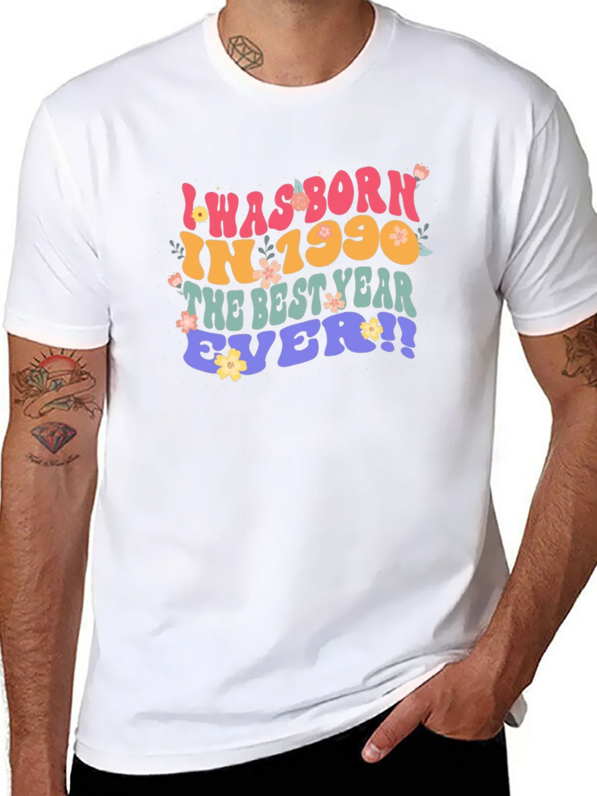 Born in 1990 Retro Style Graphic T-Shirt