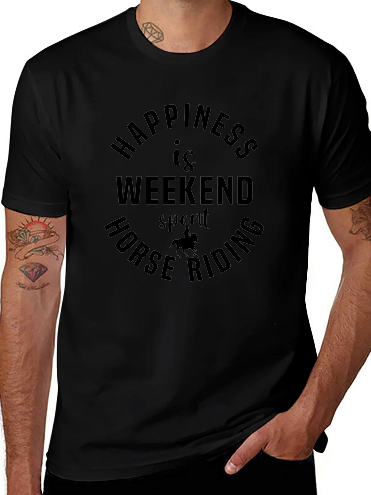 Horse Riding Weekend Happiness Graphic Tee
