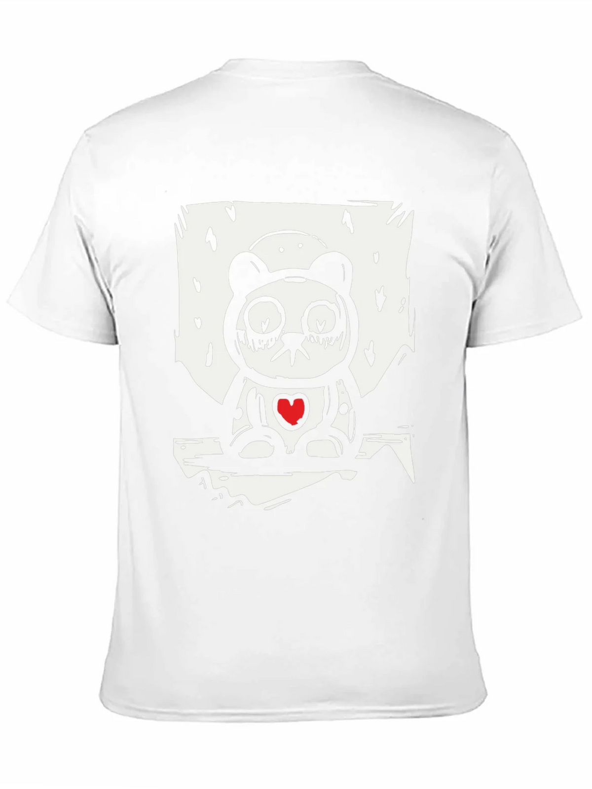 Sad Panda Heart Graphic Tee - Black