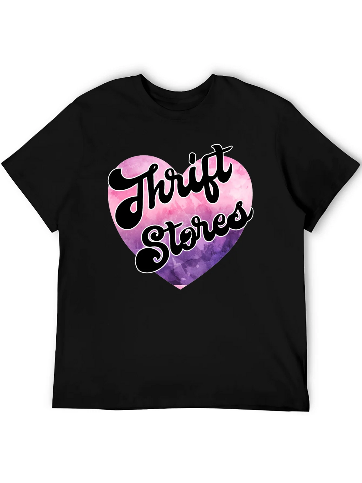 Thrift Stores Heart Graphic Tee - Black