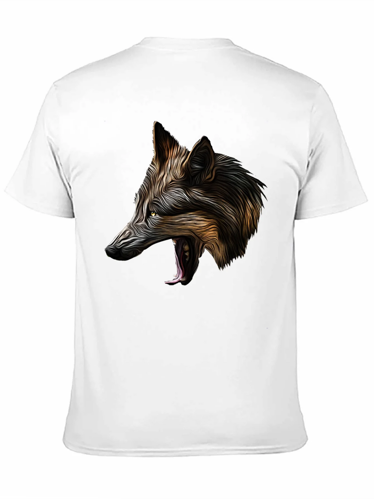 Wolf Graphic Black T-Shirt - Bold Animal Design