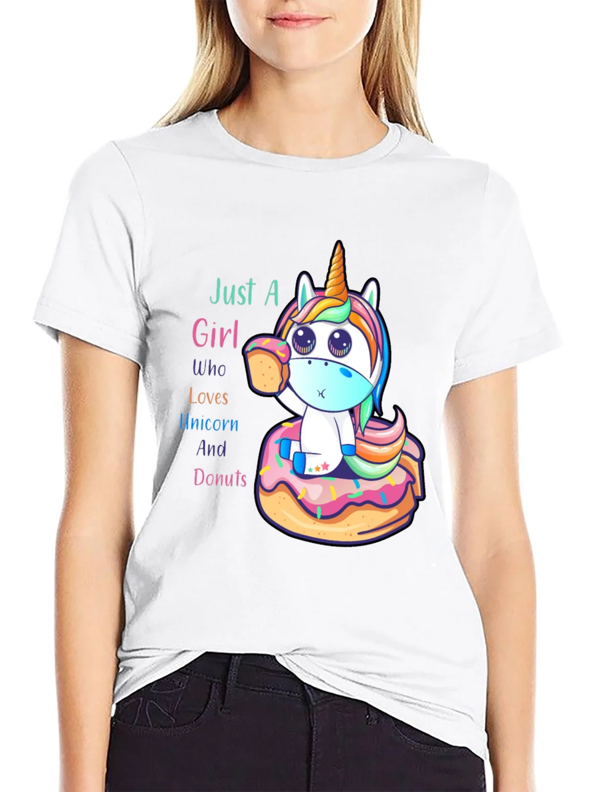 Unicorn & Donuts Graphic T-Shirt