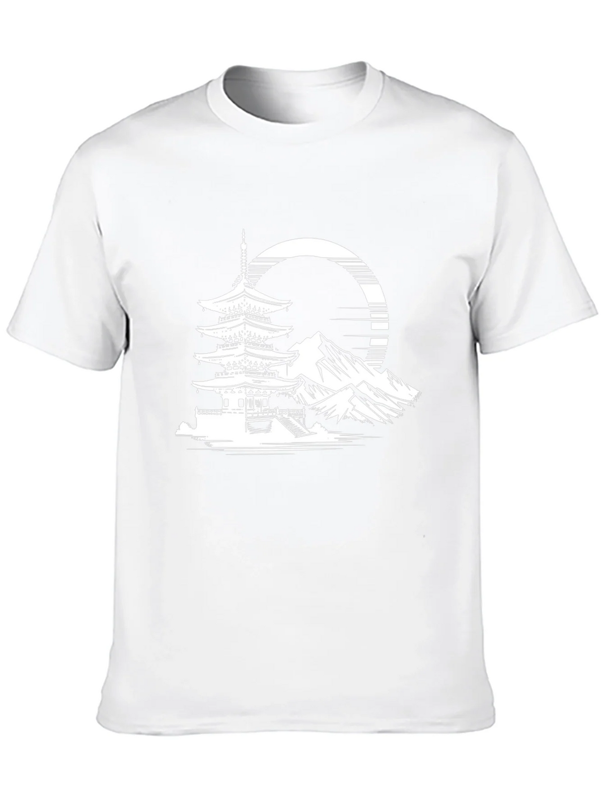 Japanese Pagoda T-Shirt - Black Graphic Tee