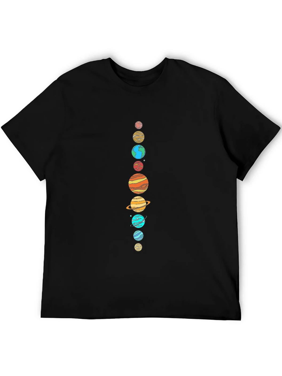 Planets Graphic Tee - Space Lovers Black T-Shirt