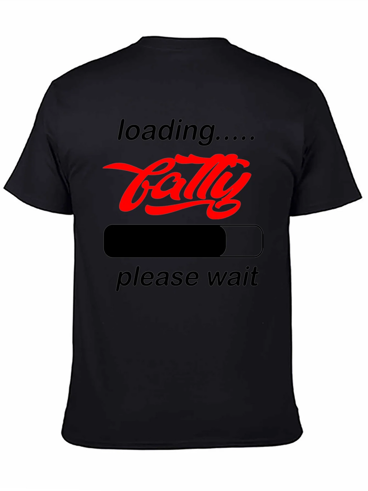 Funny Fatty Loading Graphic Tee - Please Wait T-Shirt