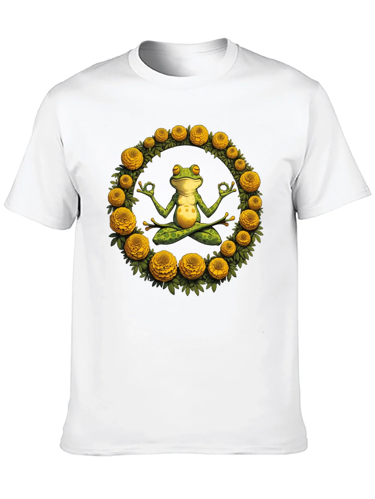 Zen Frog Yoga Graphic Tee - Black T-Shirt