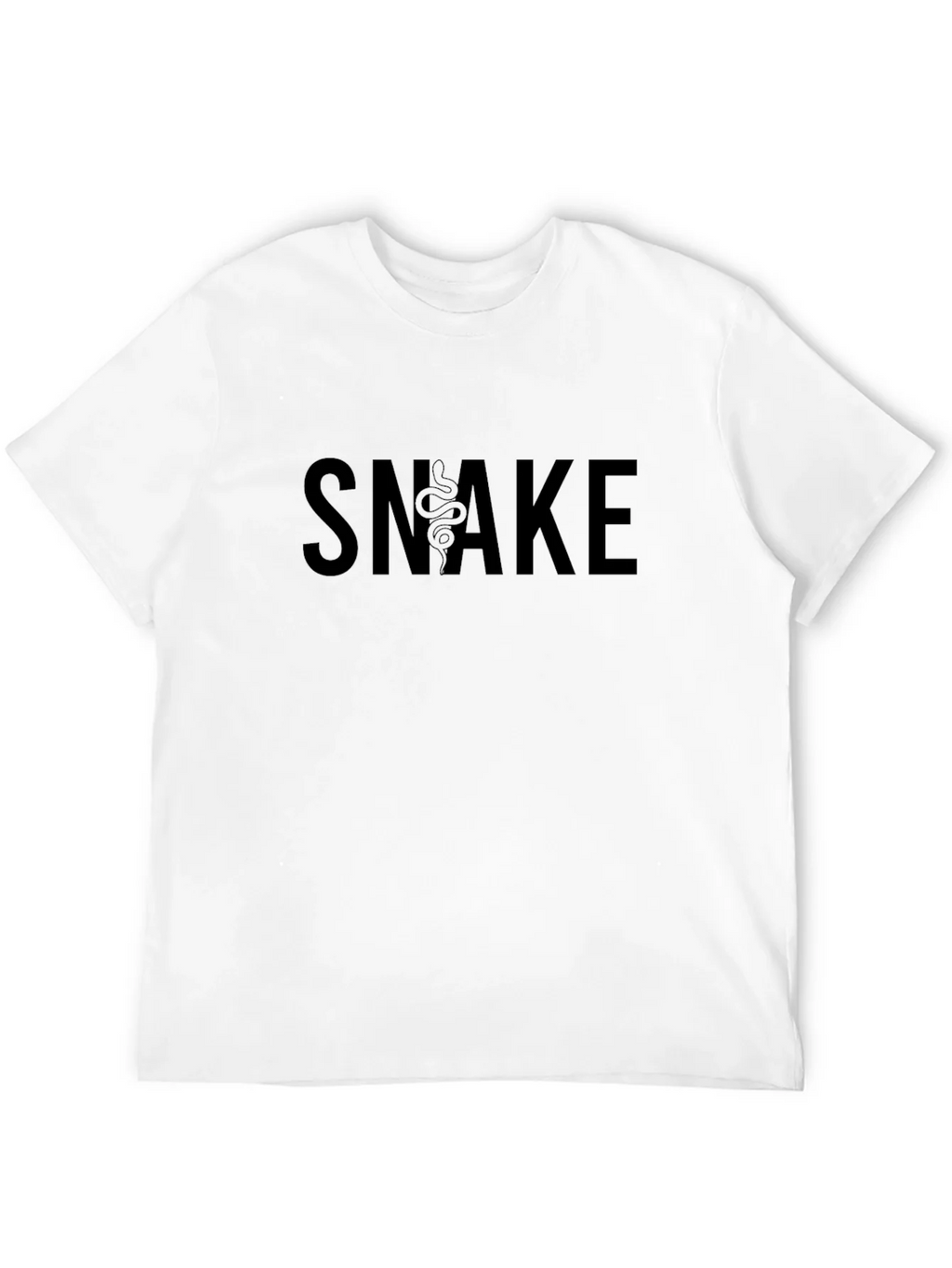 Snake Graphic Tee - Black Cotton Blend