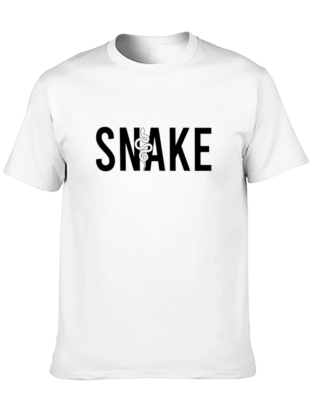 Snake Graphic Tee - Black Cotton Blend
