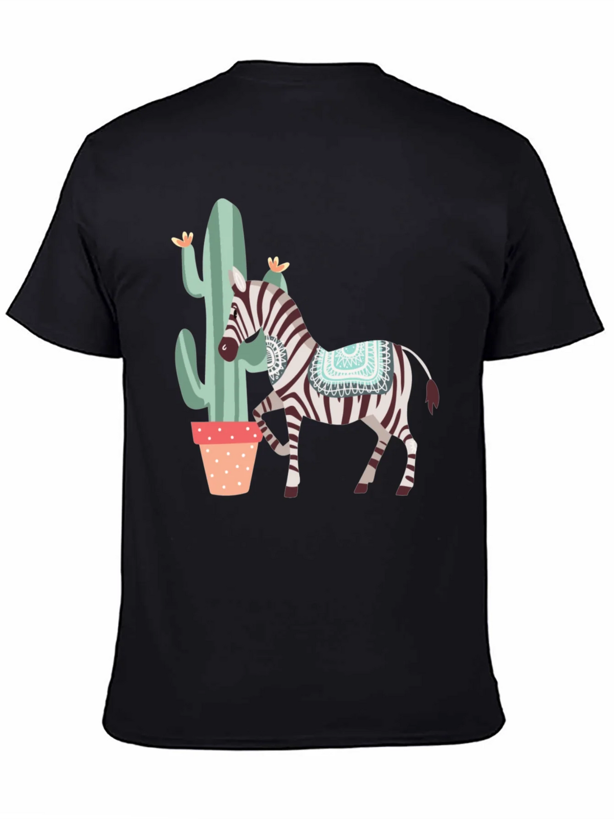 Zebra & Cactus Graphic T-Shirt