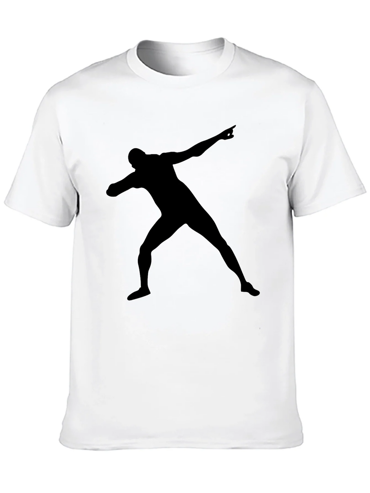 Black T-Shirt with Silhouette Man Design