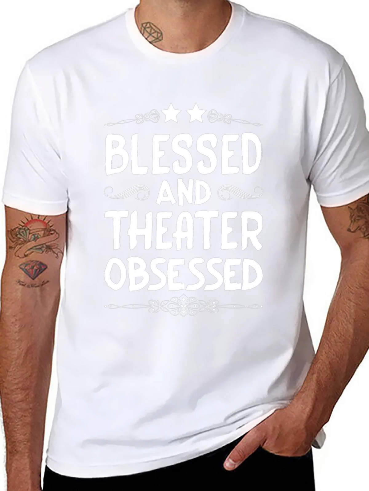 Blessed and Theater Obsessed Black T-Shirt